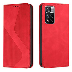 Funda de Cuero Cartera con Soporte Carcasa H03X para Xiaomi Mi 11i 5G (2022) Rojo