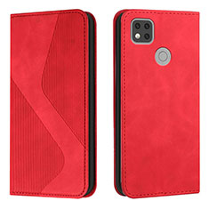 Funda de Cuero Cartera con Soporte Carcasa H03X para Xiaomi POCO C3 Rojo
