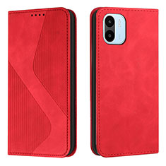 Funda de Cuero Cartera con Soporte Carcasa H03X para Xiaomi Poco C50 Rojo