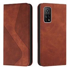 Funda de Cuero Cartera con Soporte Carcasa H03X para Xiaomi Redmi K30S 5G Marron