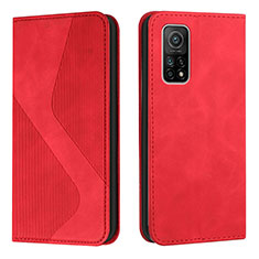 Funda de Cuero Cartera con Soporte Carcasa H03X para Xiaomi Redmi K30S 5G Rojo