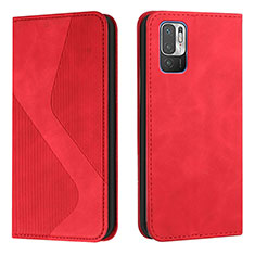 Funda de Cuero Cartera con Soporte Carcasa H03X para Xiaomi Redmi Note 11 SE 5G Rojo