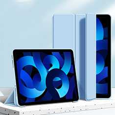 Funda de Cuero Cartera con Soporte Carcasa H04 para Apple iPad Air 4 10.9 (2020) Azul