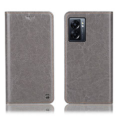 Funda de Cuero Cartera con Soporte Carcasa H04P para OnePlus Nord N300 5G Gris