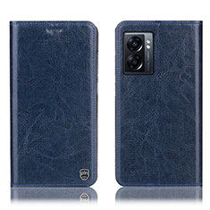 Funda de Cuero Cartera con Soporte Carcasa H04P para Oppo A57 5G Azul