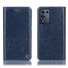 Funda de Cuero Cartera con Soporte Carcasa H04P para Oppo K9S 5G Azul