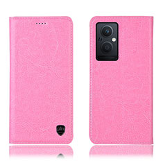 Funda de Cuero Cartera con Soporte Carcasa H04P para Oppo Reno8 Z 5G Rosa