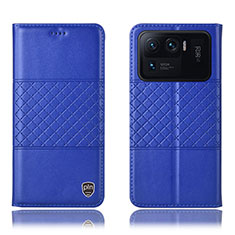 Funda de Cuero Cartera con Soporte Carcasa H04P para Xiaomi Mi 11 Ultra 5G Azul