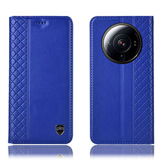 Funda de Cuero Cartera con Soporte Carcasa H04P para Xiaomi Mi 12 Ultra 5G Azul