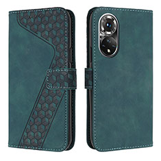 Funda de Cuero Cartera con Soporte Carcasa H04X para Huawei Honor 50 5G Verde