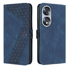 Funda de Cuero Cartera con Soporte Carcasa H04X para Huawei Honor X7b Azul