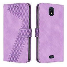 Funda de Cuero Cartera con Soporte Carcasa H04X para Nokia C100 Morado