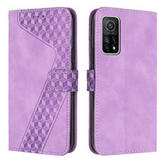 Funda de Cuero Cartera con Soporte Carcasa H04X para Xiaomi Mi 10T Pro 5G Morado