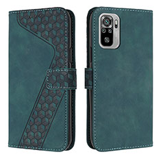 Funda de Cuero Cartera con Soporte Carcasa H04X para Xiaomi Poco M5S Verde