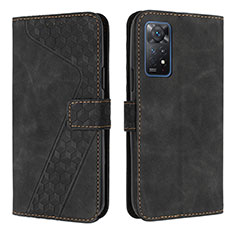 Funda de Cuero Cartera con Soporte Carcasa H04X para Xiaomi Redmi Note 11 Pro 4G Negro