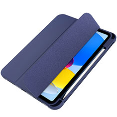 Funda de Cuero Cartera con Soporte Carcasa H05 para Apple iPad 10.9 (2022) Azul