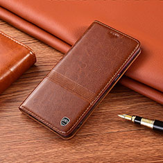 Funda de Cuero Cartera con Soporte Carcasa H05P para Nokia X30 5G Marron Claro