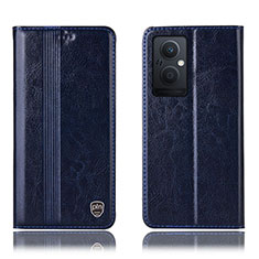 Funda de Cuero Cartera con Soporte Carcasa H05P para Oppo A96 5G Azul