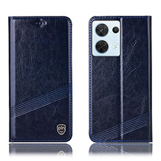 Funda de Cuero Cartera con Soporte Carcasa H05P para Oppo Reno8 5G Azul