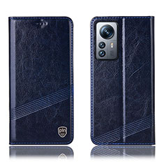 Funda de Cuero Cartera con Soporte Carcasa H05P para Xiaomi Mi 12S Pro 5G Azul