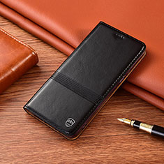 Funda de Cuero Cartera con Soporte Carcasa H05P para Xiaomi Redmi 9C NFC Negro