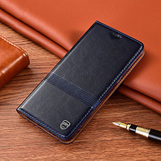 Funda de Cuero Cartera con Soporte Carcasa H05P para Xiaomi Redmi Note 9 Pro Azul