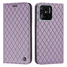 Funda de Cuero Cartera con Soporte Carcasa H05X para Xiaomi Redmi 10C 4G Morado