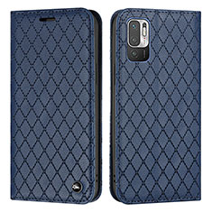 Funda de Cuero Cartera con Soporte Carcasa H05X para Xiaomi Redmi Note 10T 5G Azul