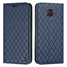 Funda de Cuero Cartera con Soporte Carcasa H05X para Xiaomi Redmi Note 9S Azul