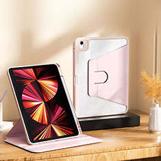 Funda de Cuero Cartera con Soporte Carcasa H06 para Apple iPad Air 4 10.9 (2020) Oro Rosa