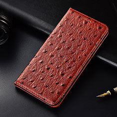 Funda de Cuero Cartera con Soporte Carcasa H06 para Apple iPhone 13 Marron Claro