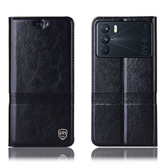 Funda de Cuero Cartera con Soporte Carcasa H06P para Oppo K9 Pro 5G Negro