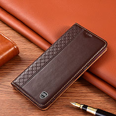 Funda de Cuero Cartera con Soporte Carcasa H07P para Motorola Moto Edge 20 Pro 5G Marron