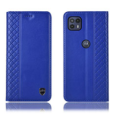 Funda de Cuero Cartera con Soporte Carcasa H07P para Motorola Moto G50 5G Azul