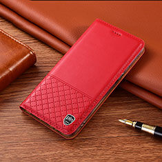 Funda de Cuero Cartera con Soporte Carcasa H07P para Samsung Galaxy F42 5G Rojo