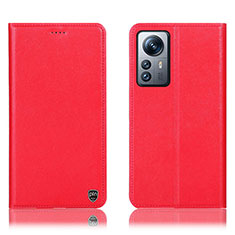 Funda de Cuero Cartera con Soporte Carcasa H07P para Xiaomi Mi 12S Pro 5G Rojo