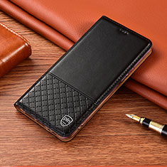 Funda de Cuero Cartera con Soporte Carcasa H07P para Xiaomi Redmi Note 10 Pro 5G Negro