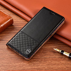 Funda de Cuero Cartera con Soporte Carcasa H07P para Xiaomi Redmi Note 12 Pro 5G Negro