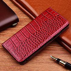 Funda de Cuero Cartera con Soporte Carcasa H08P para Apple iPhone 11 Rojo