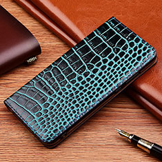 Funda de Cuero Cartera con Soporte Carcasa H08P para Apple iPhone Xs Max Azul