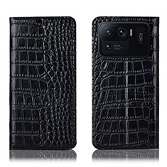 Funda de Cuero Cartera con Soporte Carcasa H08P para Xiaomi Mi 11 Ultra 5G Negro