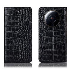 Funda de Cuero Cartera con Soporte Carcasa H08P para Xiaomi Mi 12 Ultra 5G Negro