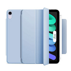Funda de Cuero Cartera con Soporte Carcasa H09 para Apple iPad Mini 6 Azul Claro
