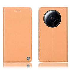 Funda de Cuero Cartera con Soporte Carcasa H09P para Xiaomi Mi 12S Ultra 5G Naranja