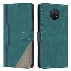 Funda de Cuero Cartera con Soporte Carcasa H09X para Nokia G10 Verde