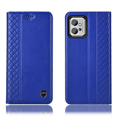 Funda de Cuero Cartera con Soporte Carcasa H10P para Motorola Moto G32 Azul