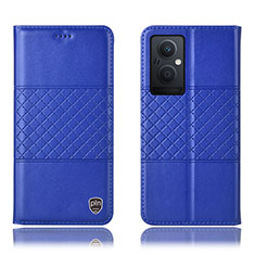 Funda de Cuero Cartera con Soporte Carcasa H10P para Oppo F21s Pro 5G Azul