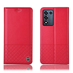 Funda de Cuero Cartera con Soporte Carcasa H10P para Oppo K9S 5G Rojo