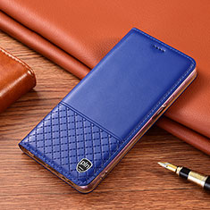 Funda de Cuero Cartera con Soporte Carcasa H10P para Samsung Galaxy M10 Azul