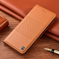 Funda de Cuero Cartera con Soporte Carcasa H10P para Samsung Galaxy S21 Plus 5G Naranja